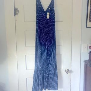 Anthropologie Maeve Blue Bree Knit Midi Dress,Sz M